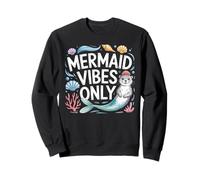 Mermaid Vibes Only Cute Ocean Otter Retro Aesthetic Sweatshirt