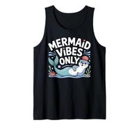 Mermaid Vibes Only Cute Ocean Otter Retro Aesthetic Tank Top