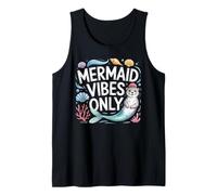 Mermaid Vibes Only Cute Ocean Otter Retro Aesthetic Tank Top