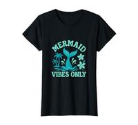 Mermaid Vibes Only Unicorn Fantasy Ocean Graphic T-Shirt