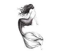 Mermaid Waterproof Temporary Tattoo Stickers Fish Women Fake Tattoo For Body Art(001)