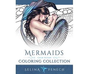 Mermaids - Calm Ocean Coloring Collection: 2 (Fantasy Coloring by Selina)