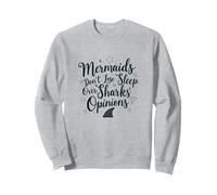 Mermaids Don't Lose Sleep Over Sharks' Opinions Sweatshirt, Adult Unisex, Heather Grey, S