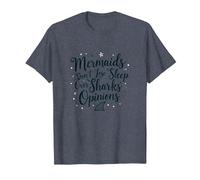 Mermaids Don't Lose Sleep Over Sharks' Opinions T-Shirt, Men, Heather Blue, 4XL