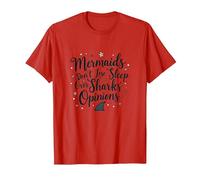 Mermaids Don't Lose Sleep Over Sharks' Opinions T-Shirt, Men, Red, M