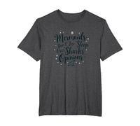 Mermaids Don't Lose Sleep Over Sharks' Opinions T-Shirt, Men's Big and Tall, Dark Heather Grey, 3X Tall