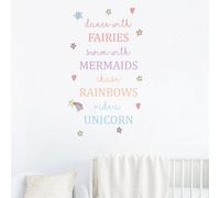 Mermaids, Fairies, Unicorns & Rainbows Wall Sticker