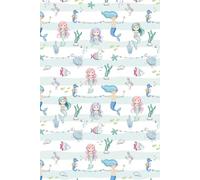 Mermaids Fantasy Journal: Hardcover, 6 x 9 Inches, 180 Pages, Blank Lined Notebook, Matte Finish. Ocean and Sea Themed, Marine Life, Cute Cartoon Mermaids, Gifts for Friends, Journals for Girls