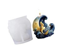 Mermaids Moons Mold, Animal Silicone for Candled Making, Resin Craft Molds Aromatherapys Candled Resin Ornaments