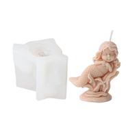 Mermaids Silicone Mold Human Girl Soap Resin Plaster Cake Chocolate Making Sleep Girl Statue Desktop Decor Silicone Molds