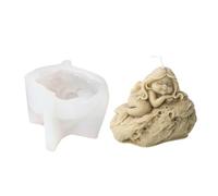 Mermaids Silicone Mold Human Girl Soap Resin Plaster Cake Chocolate Making Sleep Girl Statue Desktop Decor Silicone Mold