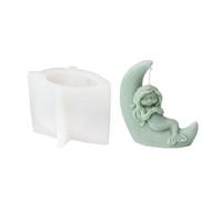 Mermaids Silicone Mold Human Girl Soap Resin Plaster Cake Chocolate Making Sleep Girl Statue Desktop Decor Silicone Molds