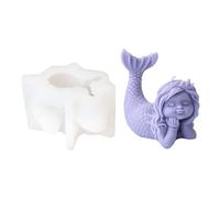 Mermaids Silicone Mold Human Girl Soap Resin Plaster Cake Chocolate Making Sleep Girl Statue Desktop Decor Silicone Molds