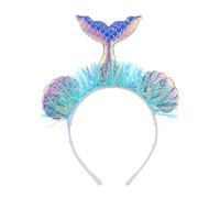 Mermaids Tinsel Headband Festival Fish Scale Hair Hoop Party Performances Headpiece Mardi Gras Party Costume Props Mermaids Headband Girls Mermaids Headband Adult Mermaids Headband Craft Mermaids