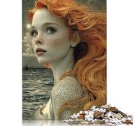 Mermaids Whisper Jigsaw Puzzles Puzzle for Adults Kids. 1000 Pieces Impossible Challenge Toy Educational Game Home Decoration for Educational Games Gifts 1000pcs (38x26cm)
