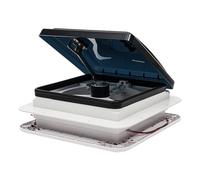 Mermajestic Caravan Roof Vent Fan, IP68 RV Air Vent Ventilation with Rain Sensor, Automatic Level Permanent Reversible Fan 12V for RV Motorhome, Campervan Roof Vent with 4 LED, Low Noise