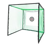 Mermajestic Golf Practice Cage Net with Target 2.5x2.5x2.5m, Heavy Duty Garden Golf Swing Practice, Sturdy Iron Frame & Canvas Net for Driving Range Home Training