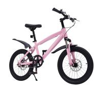 Mermajestic High-carbon Steel Kids Bike 18Inch Youth Bike Shock Absorber Bike Suitable for 9-14 Year Old Boys and Girls Mountain Bikes Pink Blue Bicycle Adjustable Seat Load: About 132.28lbs (rose)