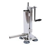Mermajestic Sausage Stuffer Stainless Steel Sausage Maker with 4*Stainless Steel Tubes Professional Filling Nozzles 6 lbs Sausage Filler Best Use for Butchers Delis Home & Kitchen