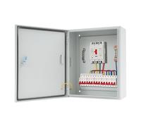 Mermajestic Weatherproof Electrical Enclosure 50x40x20cm - Lockable Wall-Mounted Metal Junction Box with Detachable Backplate & Grounding Screws - Electrical Cabinet For Wiring & Outdoor Applications