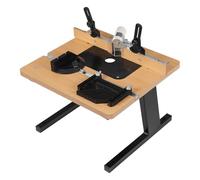 Mermajestic Woodworking Router Table with Adjustable Backrest and Feather Board, 43CM x 40CM Bench Top Router Table for Wood Panel Grooving Furniture Making Craft Carving DIY Projects