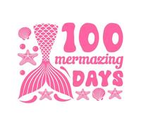 mermazing Days Typography Clever Quote Lettering Stickers 64x83.5cm Personalized Customization Pink