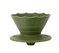 MERMOO YILAN Collapsible Coffee Dripper, Silicone Pour Over Coffee Filter Holder - Portable Reusable Foldable Coffee Maker Cone for 1~2 Cups, Travel, Camping, Gift (Green)