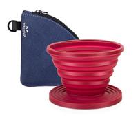 MERMOO YILAN Collapsible Pour Over Coffee Dripper Cone Reusable Silicone Coffee Filter Holder with Storage Bag for Camping, Backpacking,Travel