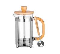 MERMOO YILAN French Press Coffee Maker & Tea Press 600ml Borosilicate Glass Carafe Plastic-Free Small Coffee Maker for Loose Leaf Tea, Cold Brew & Milk Frothing, Includes Measuring Spoon