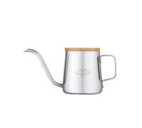 MERMOO YILAN Pour Over Coffee Kettle 350ml Small Pouring Kettle with Lid Gooseneck Coffee Pot Pour Over Coffee Maker for Camping, Home, Travel, Office (Silver)