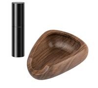 MERMOO YILAN Walnut Coffee Dosing Cup & RDT Spray Bottle Set - 18g Precision Espresso Dosing Cup Anti Static Coffee Bean Spritzer & Measuring Cup - Espresso Accessories for Home Barista