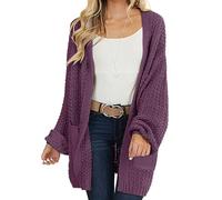 MEROKEETY Women's Classic Soft, Plum, L