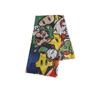 Meroncourt Unisex Nintendo Super Mario Bros. Woman'S All-Over Characters Fashion Scarf, One Size, Multi-Colour (Sf020301Ntn) Scarf, Multicoloured, One Size