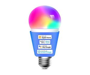 meross Homekit Smart Light Bulb Smart Bulb B22 Compatible with Alexa, Google Home, Siri Voice Control Dimmable Multicolor LED Light Bulb Equivalent 60W [Energy Class Rgbww,MSL120DHK
