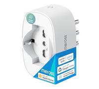 Meross Italian WiFi Socket, Smart Socket (Type C, F, L) with Energy Monitor, Smart Socket Compatible with Apple HomeKit, Alexa and Google Home, Remote Control, 3840W, 16A, 2.4GHz, 1 Piece