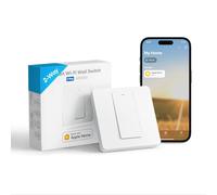 Meross Light Switch, 2 Way, Neutral Requires, Remote/Voice Control, Wall Switch with Timer, White, Compatible with Alexa, Google, SmartThings, 3.4 * 3.4 * 1.3 in.