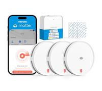 Meross MA151 Smart Smoke Alarms for Home with MSH450 Matter Hub, 3-Pack