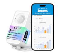 Meross Matter over Thread Presence Sensor MS605 | Battery Powered Smart Motion Sensor | 3-Zone mmWave Sensor | IP67 | PIR Sensor with Works with Home Assistant, Apple HomeKit, Alexa & Google Home