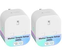 Meross Matter Smart Plug with Energy Monitoring, Mini WiFi Plug with Matter Simple Setup(MSS) Feature, Works with Apple HomeKit, Alexa, Google Home, SmartThings, Remote Voice Control, 13A (Pack of 2)
