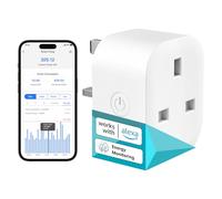 meross Meross Smart Plug with Energy Monitoring, Mini Smart WiFi Plug Work with Alexa, Google Home, SmartThings, Smart Socket Remote Control Timer Plug, No Hub Required, 13A, 1 Pack