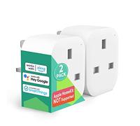 Meross MSS110 Smart Plug Mini - 13A WiFi Plugs Works with Alexa, Google Home, Compatible with SmartThings Wireless Remote Control Timer Plug No Hub Required (2 Pack) (Packaging may vary), White