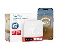 Meross MTS215 WiFi Smart Room Thermostat for Electric Underfloor Heating | Timer, Energy Monitoring, Multi-Zone Control, Open Window Detection, Works with App, Matter, HomeKit, Alexa & Google, Hubless