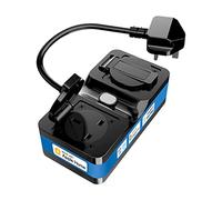 Meross Outdoor Smart Plug 13A, IP44 Weatherproof WiFi Plug for Garden, Works with Apple HomeKit, Alexa, Google Home, SmartThings, Voice Control, 2 x UK 3-Pin Heavy-Duty Outlets, Black