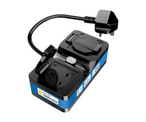 Meross Outdoor Smart Plug 13A IP44 WiFi Plug, Compatible with Apple HomeKit Alexa Google Assistant SmartThings, Voice Control 2 Grounded Heavy Duty Outlets