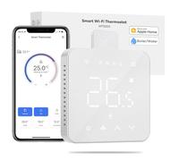 Meross Smart Thermostat for Combi Boilers and Underfloor Water Heating, Glass Touch Panel, Schedule and Multi-room Function, Hubless, Compatible with Apple HomeKit, Amazon Alexa, Google Assistant