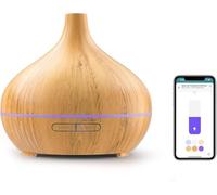 Meross Smart Ultrasonic Diffuser, WiFi Humidifier, Apple HomeKit Alexa Google Home SmartThings Supported, Diffuser for Home Bedroom, with LED Light, Voice/Remote Control, BPA-Free, Ultra Quiet