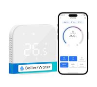 meross WiFi Heating Thermostat, Crystal Plastic, White, 3A Boiler/Wassergeführte Fußbodenheizung