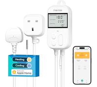 Meross WiFi Smart Thermostat works with HomeKit Alexa Google Home, Digital Wireless Thermostat Temperature Controller Remote and Voice Control for Heating and Cooling, 13A, White