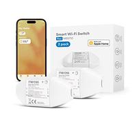 Meross WLAN Switch Works with Apple HomeKit, Smart Switch Remote Control with Siri Alexa, Google Assistant, SmartThings, DIY Smart for Electric Household Appliances, 2 Pack