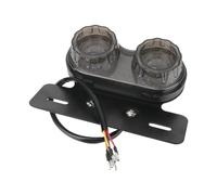 MERPLO Motorcycle Tail Light Brake Licence Plate Holder Light Motorcycle Accessories Twin Dual Turn Signal Universal 12V LED Tail Integrated Signals Lamp
